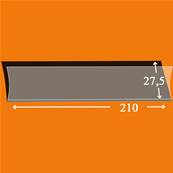 25 bandes Lindner simple soudure fond noir 210 x 27.5 mm HA1027