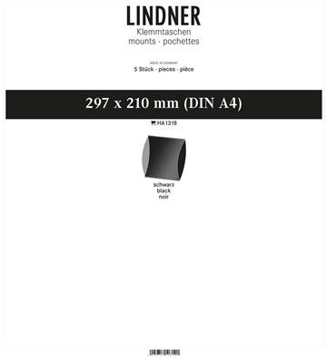 5 bandes Lindner double soudure fond noir 297 x 210 mm HA1318 332741