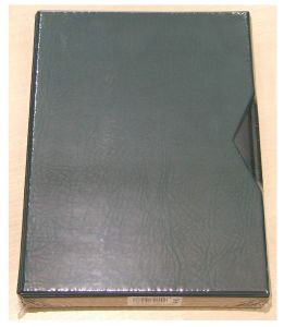 Classeur cuir vert 32 Pages noires Grand Format & étui Leuchtturm LZS4/16 326398