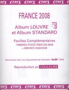 Feuilles France 2008 Album Louvre et Standard Edition Ceres FF08