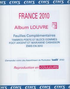 Feuilles France 2010 Album Louvre et Standard Edition Ceres FF10