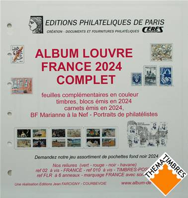 Feuilles France 2024 complet Album Louvre Edition Ceres FF24C