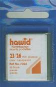 50 pochettes Hawid 7022 simple soudure fond transparent 23 x 26 mm ID205