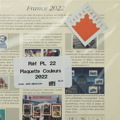 Plaquette couleur France 2022 Safe PL22
