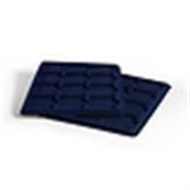 2 plateaux 12 cases carrés 50 mm TAB S bleu Leuchtturm 343108
