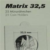 25 cadres autocollants 32.5 mm pour pieces Leuchtturm KRS 32.5 318128
