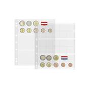 5 feuilles Numis  à 24 cases serie Euros Leuchtturm NH24 338425
