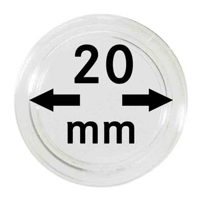 10 Capsules 20 mm pour pieces 10 cent euro LINDNER 2250020P