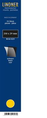 25 bandes Lindner simple soudure fond noir 210 x 29 mm HA1029