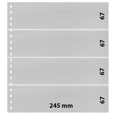 10 Feuilles De Classement LINDNER à 10 Bandes Transparentes - Perforation 6 Trous Pour Album à Vis