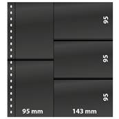 10 feuilles 10 poches noires OMNIA 021P LINDNER