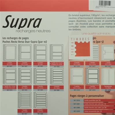 10 recharges Duo Supra 5 bandes Yvert et Tellier 1805