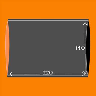 10 pochettes 220 x 140 D fond noir double soudure YT18220