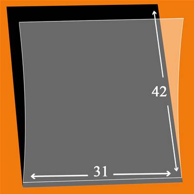 50 pochettes 31 mm x 42 mm simple soudure fond noir Yvert 18238