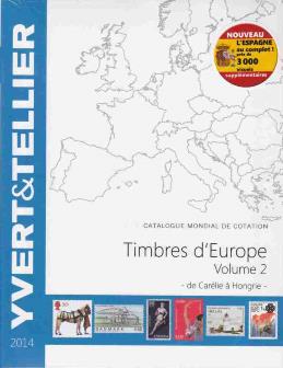 Catalogue des Timbres Europe vol 2 Carélie à Hongrie 2014 Yvert et Tellier