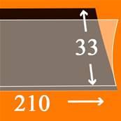 25 bandes Hawid simple soudure fond noir 210 x 33 mm HA1033 321470