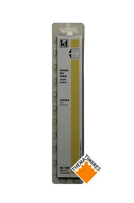 25 bandes ID double soudure fond noir 210 x 28.5 mm ID1028