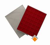 Medaillier tiroir gris à 35 compartiments carrés 35 mm MBG35 321192