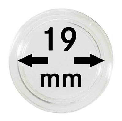 10 Capsules 19 mm pour pieces 2 cent euro LINDNER 2250019P