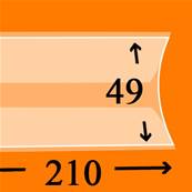 15 bandes Hawid double soudure fond transparent 210 x 49 mm HA3049