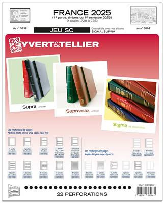Jeu France SC 2025 timbres du 1er semestre Yvert et Tellier 138966