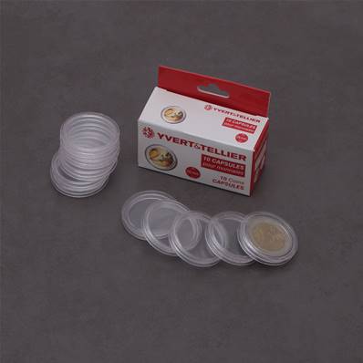 10 capsules 26 mm pour pieces 2 euros Yvert et Tellier 310127