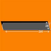 25 bandes Hawid simple soudure fond noir 210 x 28 mm HA1028 366348