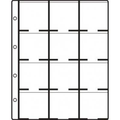 10 feuilles transparentes 12 cases Standard SMALL Hartberger 8210