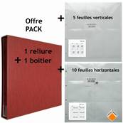 album bordeaux et boitier pour 180 CPA avec 15 feuilles blanches SAFE 6104B