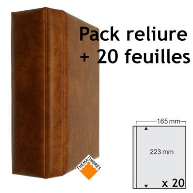 album A5 Compact luxe brun clair aspect cuir SAFE 7882