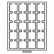 Medaillier tiroir fumé à 20 cases carrées 50 mm MB20M pour Quadrum 310511