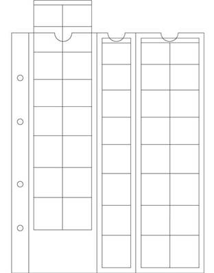 5 Feuilles monnaies Euros Optima pour 5 series M40 Leuchtturm 308740