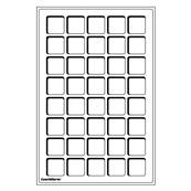 2 plateaux 40 cases carrés 33 mm TAB bleu Leuchtturm 302392