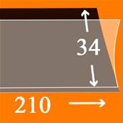 25 bandes Lindner simple soudure fond noir 210 x 34 mm HA1034