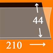 25 bandes Lindner simple soudure fond noir 210 x 44 mm HA1044