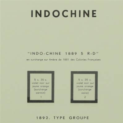 INDOCHINE 1889-1949 avec pochettes MOC 311892