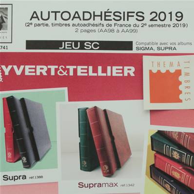 Jeu France SC 2019 2e semestre Autoadhésifs Yvert et Tellier 134687