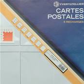 5 recharges CPM verticales pour cartes postales Yvert et Tellier 2009