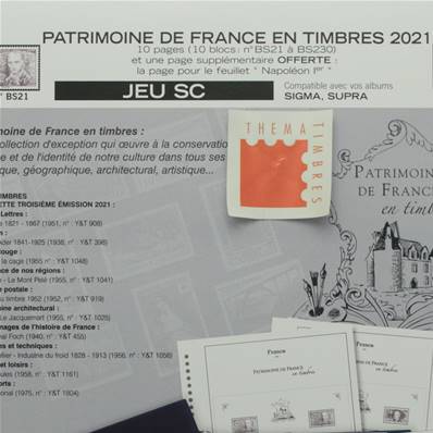 Jeu Patrimoine de France SC 2021 Yvert et Tellier 830152