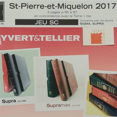Jeu St Pierre et Miquelon SC 2017 Yvert et Tellier 880050