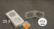 boite de 25 étuis carton HB autocollants 35 mm Hartberger 8320035 1657