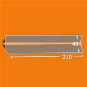 25 bandes ID double soudure fond noir 210 x 48 mm ID1048