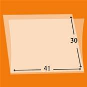 50 pochettes ID H7101 simple soudure fond transparent 41 x 30 mm ID215
