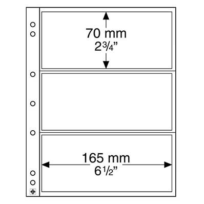 10 feuilles Numis 3C 3 poches pour billets Leuchtturm NH03 316522