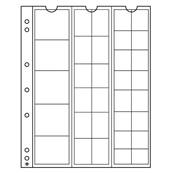 5 feuilles Numis à 33 cases diverses tailles Leuchtturm NHMIX 323010