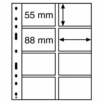 10 Feuilles transparentes à 8 cases 4VC Leuchtturm 328118