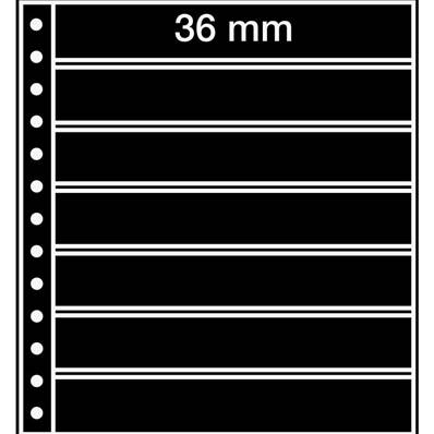 5 Feuilles R7S 7 bandes à fond noir Leuchtturm 359392