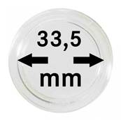 10 Capsules 33.5 mm pour pieces LINDNER 2250335P