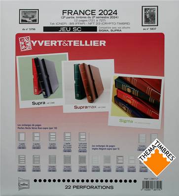 Jeu France SC 2024 timbres du 2e semestre Yvert et Tellier 138717