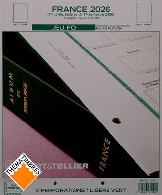 Jeu France Futura FO 2026 1er semestre Yvert et Tellier 301242